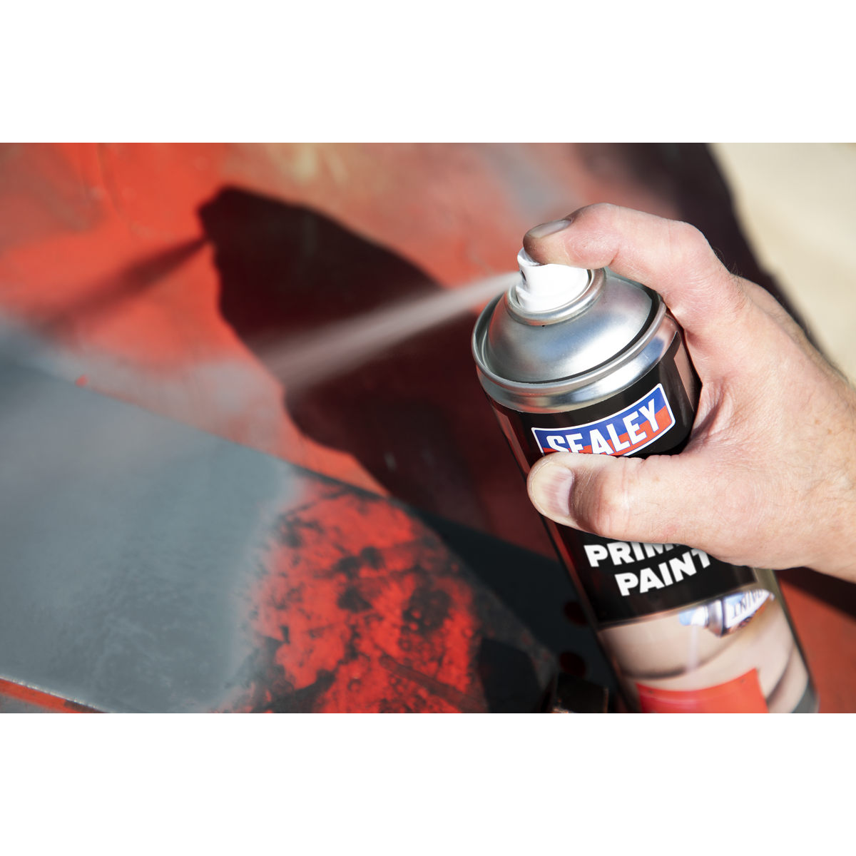 Sealey 500mL Multipurpose Grey Primer Paint Acrylic Based Fast Drying SCS029S
