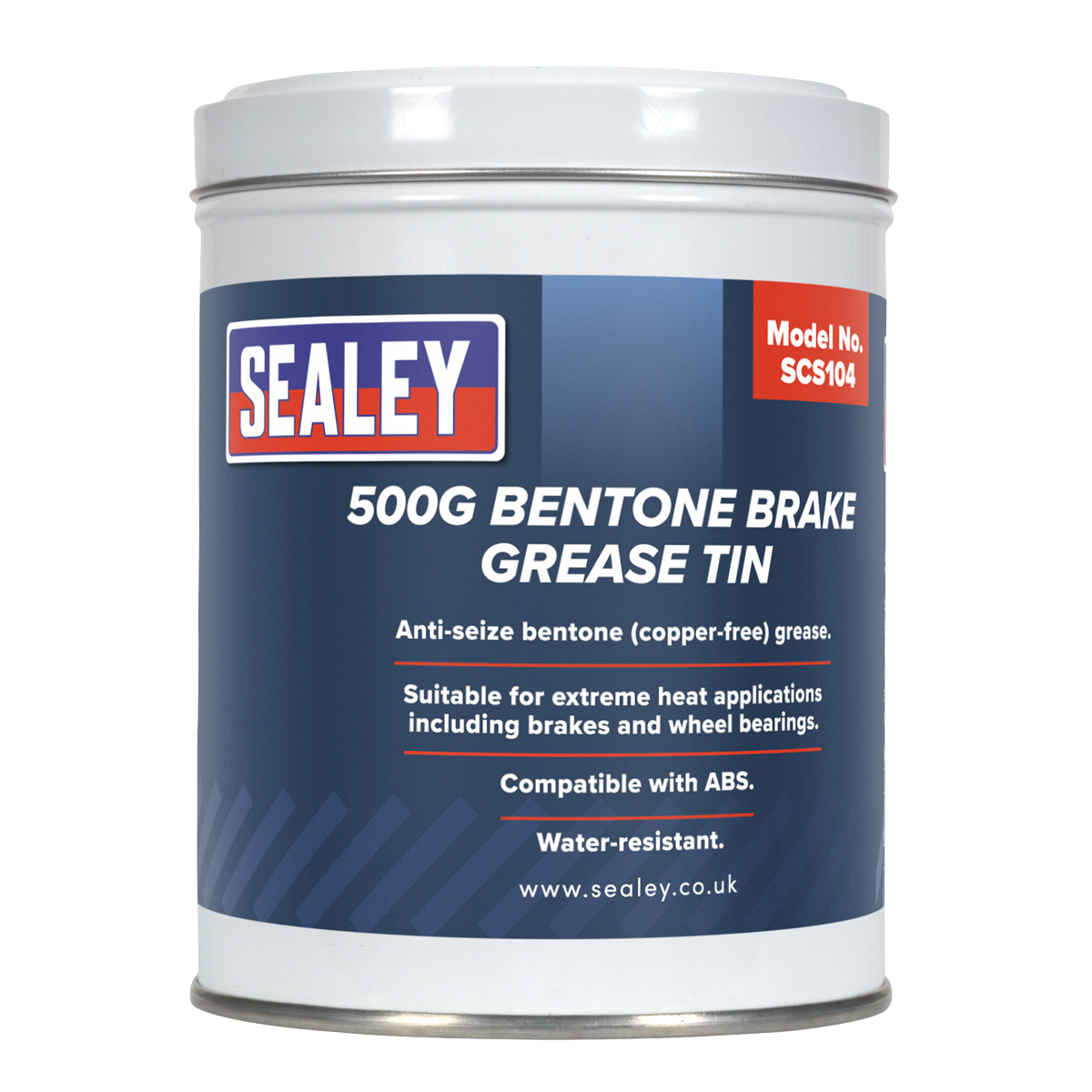 Sealey Anti-Seize Bentone Grease For Brakes Water-Resistant 500g Tin SCS104