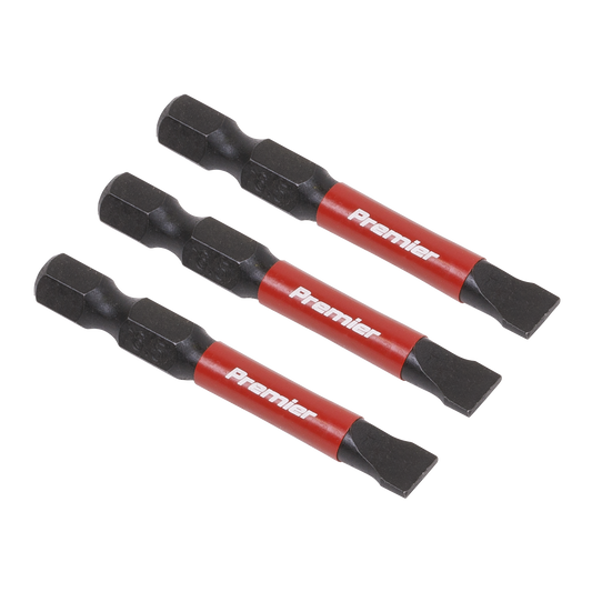 Sealey Slotted 6.5mm Impact Power Tool Bits Forged From S2 Steel 50mm 3pc AK8228