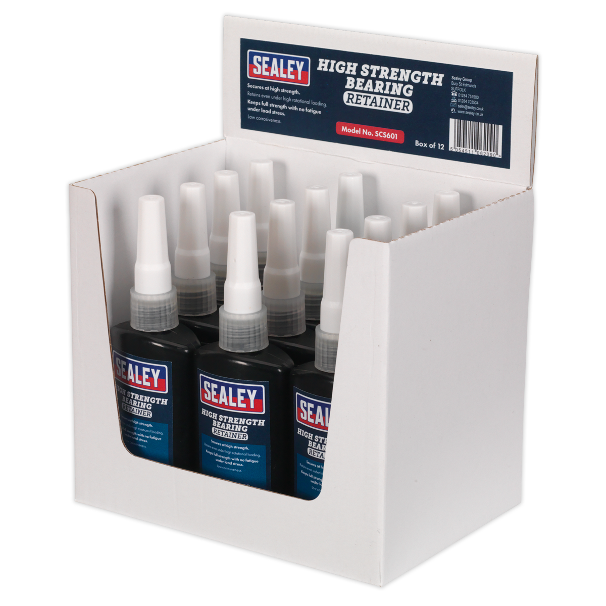 Sealey Bearing Fit Retainer High Strength 50mL Low Corrosive 12 Pieces SCS601