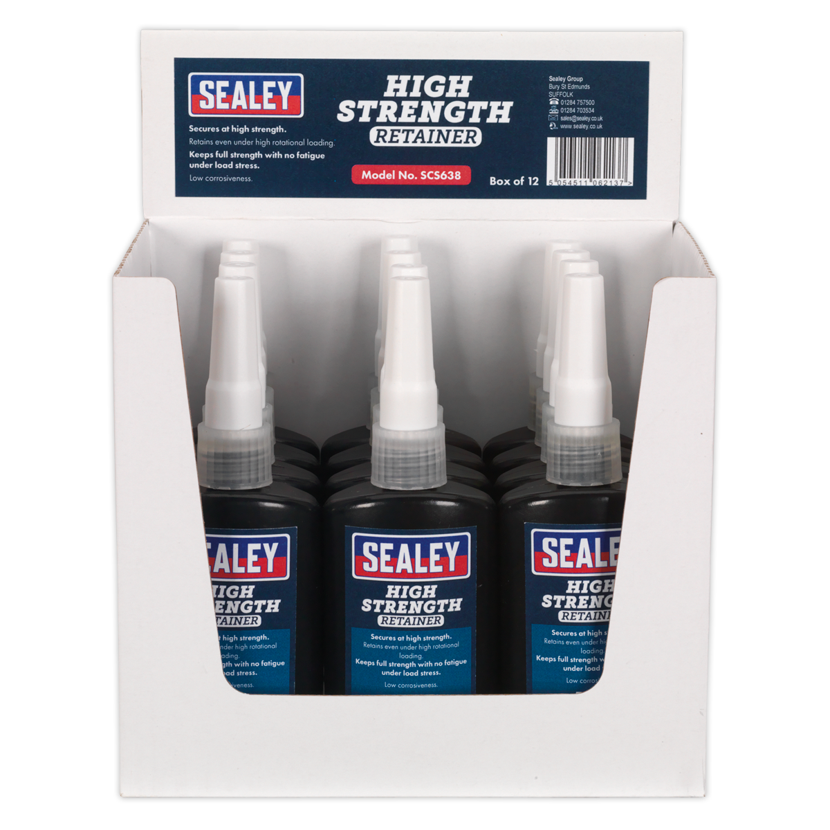 Sealey High Strength Retainer For Cylindrical Fitting Parts 50mL 12 Pcs SCS638