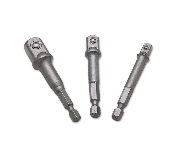 LASER 2981 Power Extension Bit Holder Set 1/4 3/8 1/2" Inch Drive Steel 3 Parts