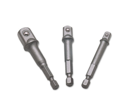 LASER 2981 Power Extension Bit Holder Set 1/4 3/8 1/2" Inch Drive Steel 3 Parts