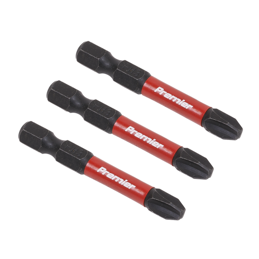 Sealey Phillips #3 Impact Power Tool Bits Forged From S2 Steel 50mm 3 Pcs AK8231