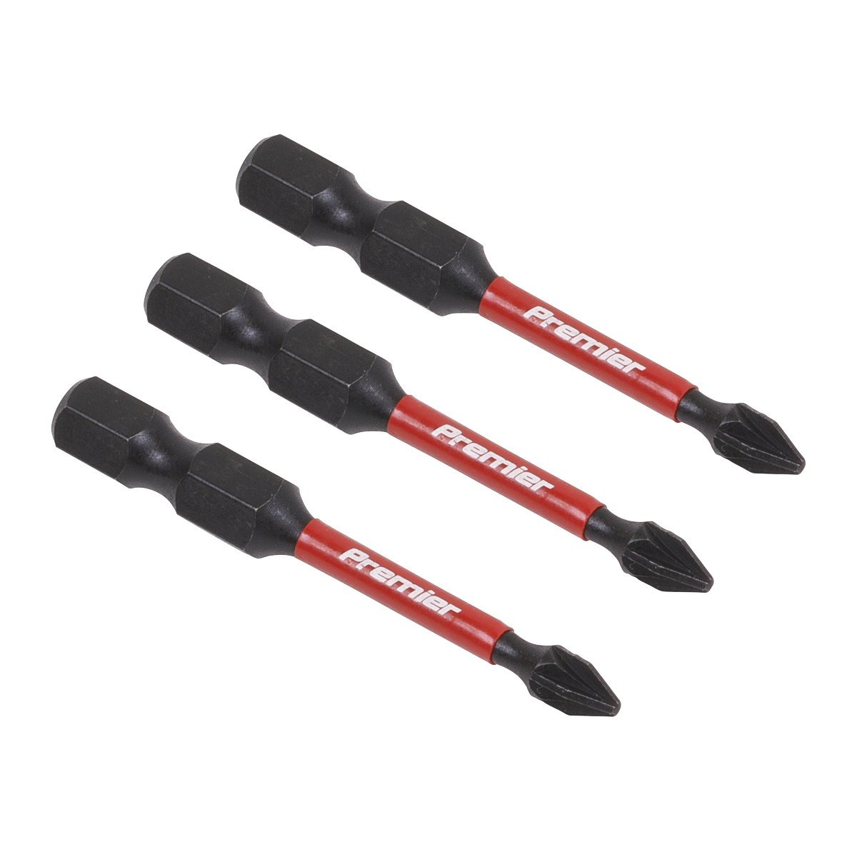 Sealey Pozi #1 Impact Power Tool Bits Forged From S2 Steel 50mm 3 Pieces AK8232
