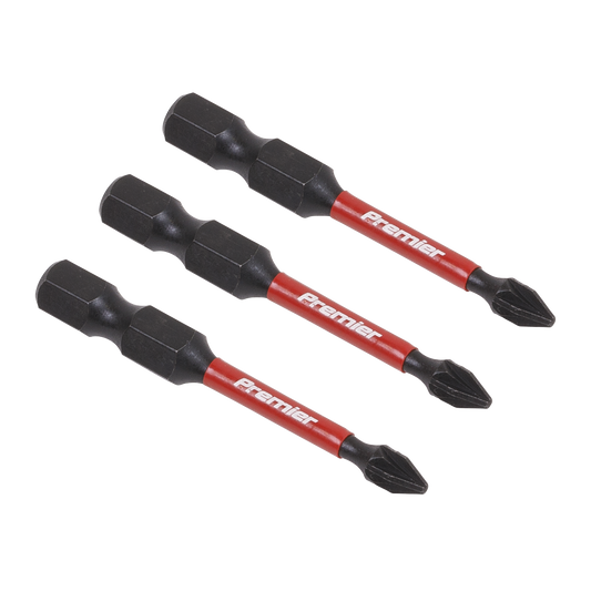 Sealey Pozi #1 Impact Power Tool Bits Forged From S2 Steel 50mm 3 Pieces AK8232