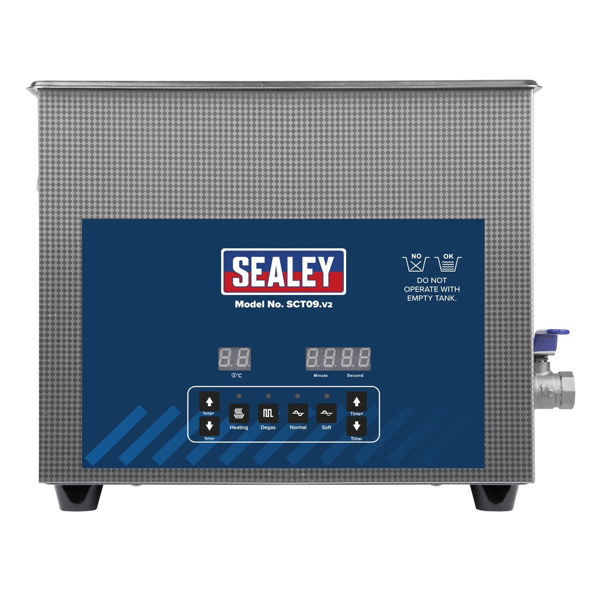 Sealey Ultrasonic Parts Cleaning Tank With Clear LED Display - 9L SCT09