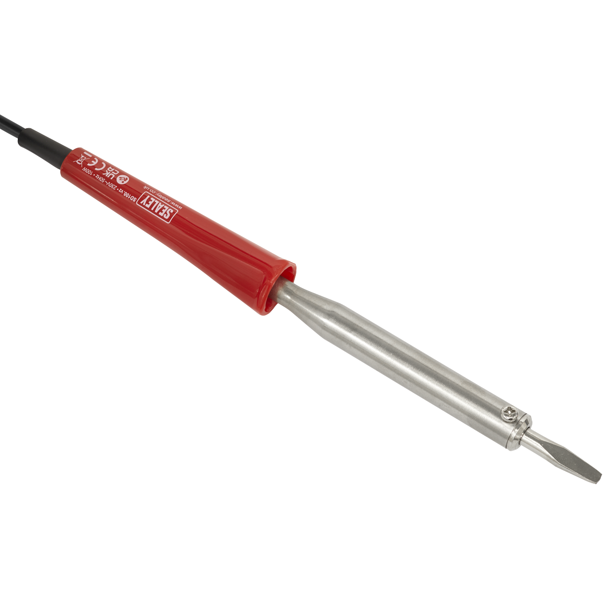 Sealey Soldering Iron With Cool Grip Handle 1.5m Cable 100W/230V Red SD100