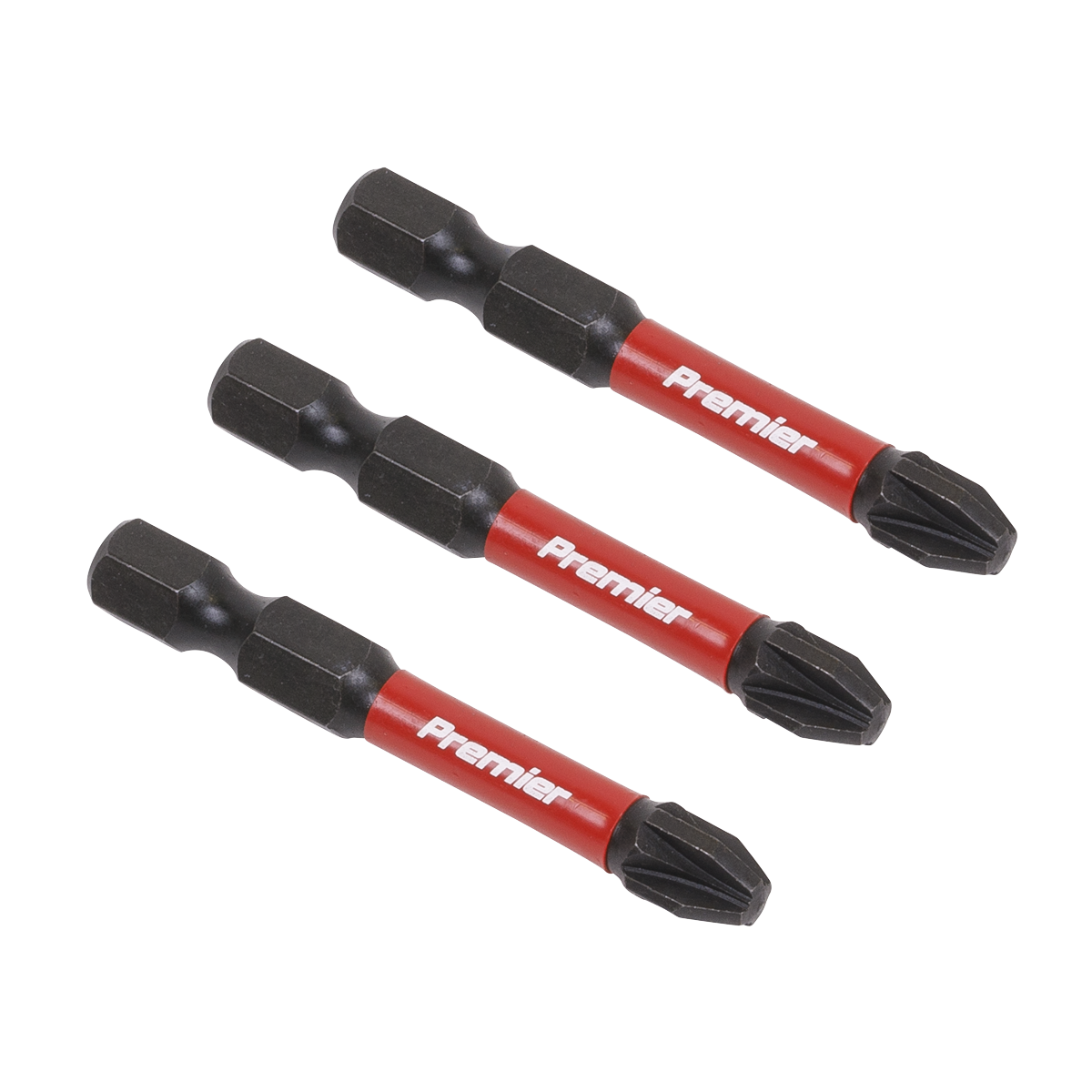Sealey Pozi #3 Impact Power Tool Bits Forged From S2 Steel 50mm 3 Pieces AK8234