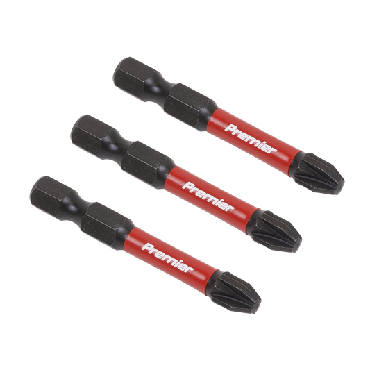 Sealey Pozi #3 Impact Power Tool Bits Forged From S2 Steel 50mm 3 Pieces AK8234