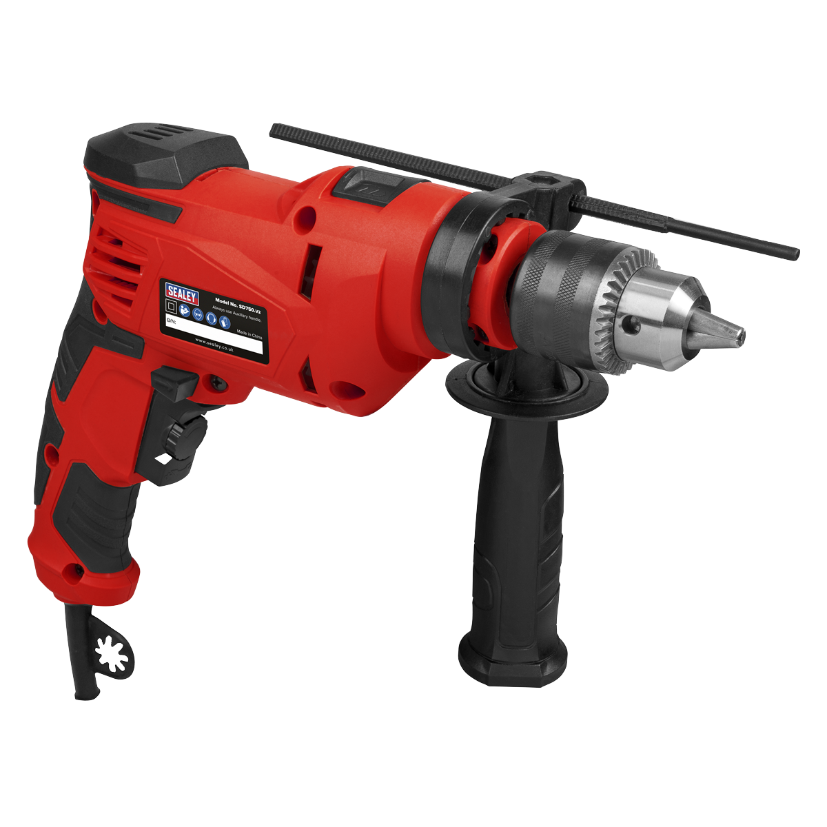 Sealey Ø13mm Variable Speed Hammer Drill With Adjustable Side Handle 750W SD750