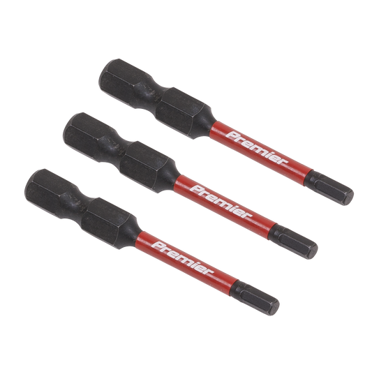 Sealey Hex 3mm Impact Power Tool Bits 50mm 3 Pieces Professional AK8236
