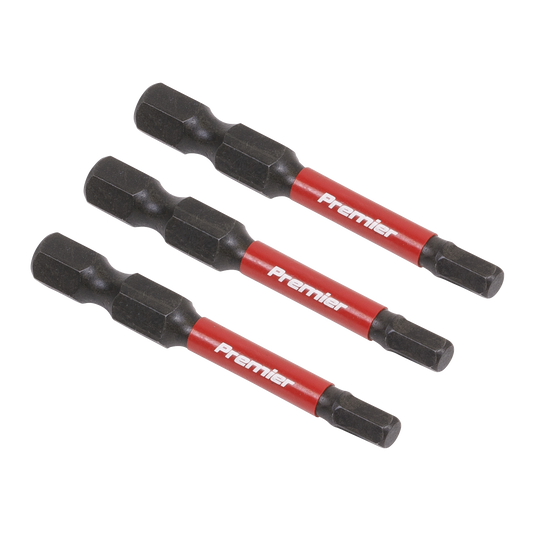 Sealey Hex 4mm Impact Power Tool Bits 50mm 3 Pieces Professional AK8237
