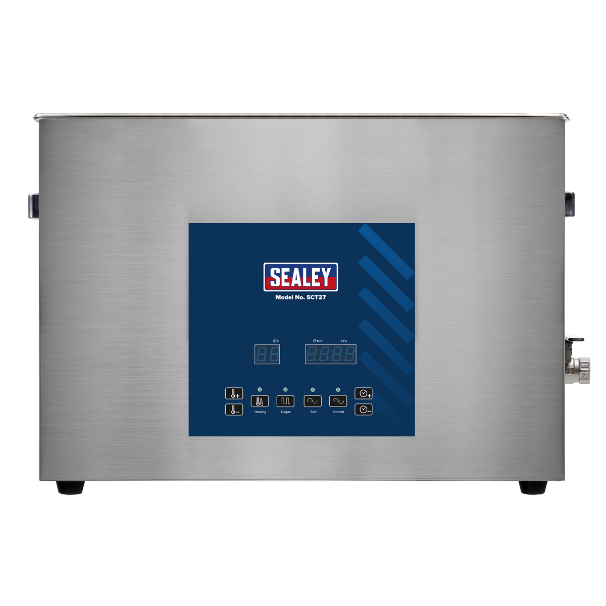 Sealey Ultrasonic Parts Cleaning Tank 27L LED Display Temperature Control SCT27