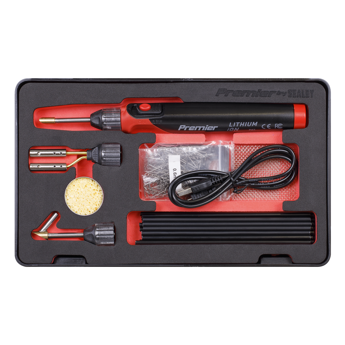 Sealey 30W Li-Ion Rechargeable Plastic Welding Iron Repair Kit Cordless  SDL14