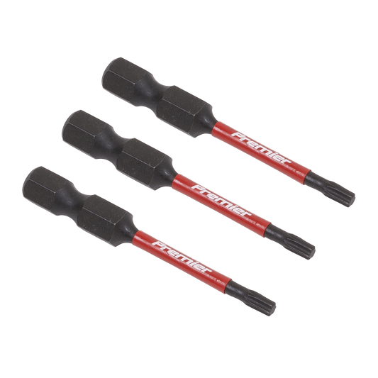 Sealey TRX-Star T10 Impact Power Tool Bits 50mm 3 Pieces Professional AK8240