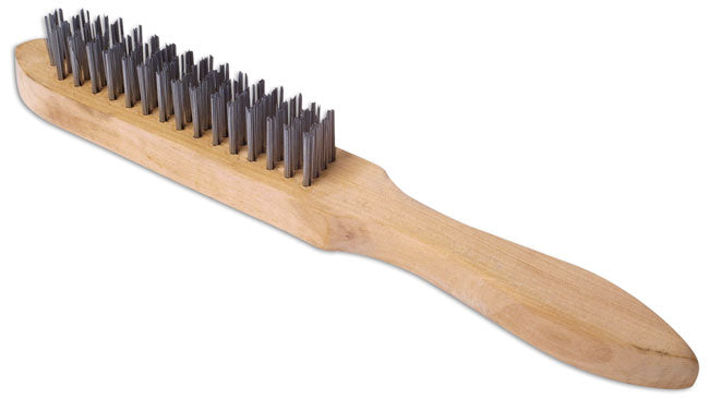LASER 0226 Wire Brush 4-Row Heavy Duty Handle Tool For Rust Debris Cleaning