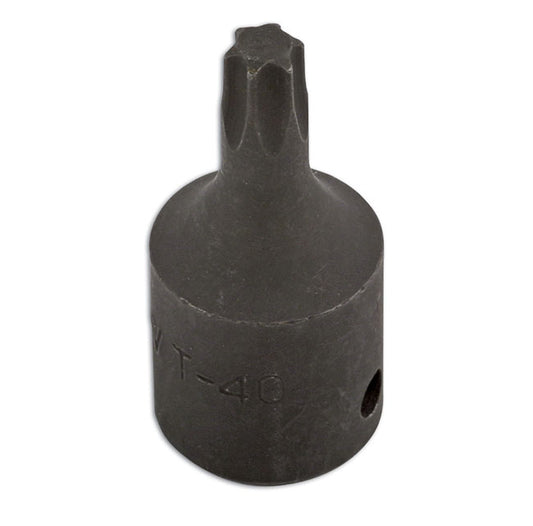 LASER 2988 Screwdriver T60 Torx Star Socket Bit Impact 3/8" Drive CRV Steel