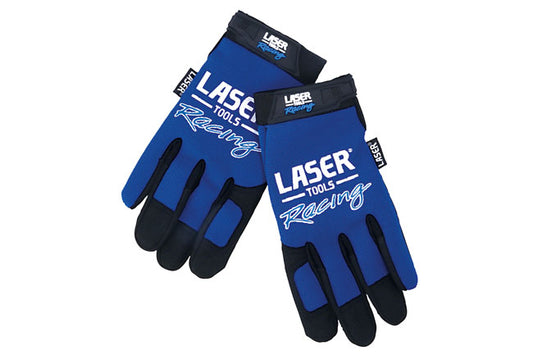 LASER 8709 Racing Mechanics Gloves Extra Large Non-Slip Microfibre Workshop