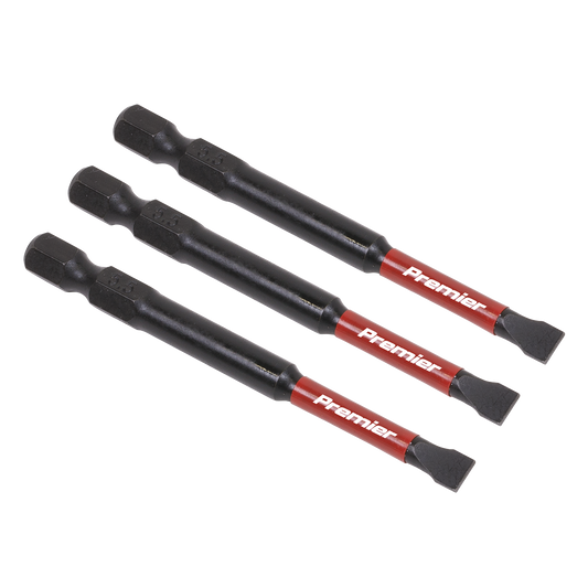 Sealey Slotted 5.5mm Impact Power Tool Bits Forged From S2 Steel 75mm 3pc AK8252