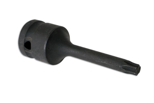 LASER 2990 Screwdriver T40 Torx Star Socket Bit 80mm Long 1/2" Drive CrMo Steel