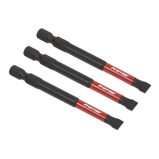 Sealey Slotted 6.5mm Impact Power Tool Bits Forged From S2 Steel 75mm 3pc AK8253
