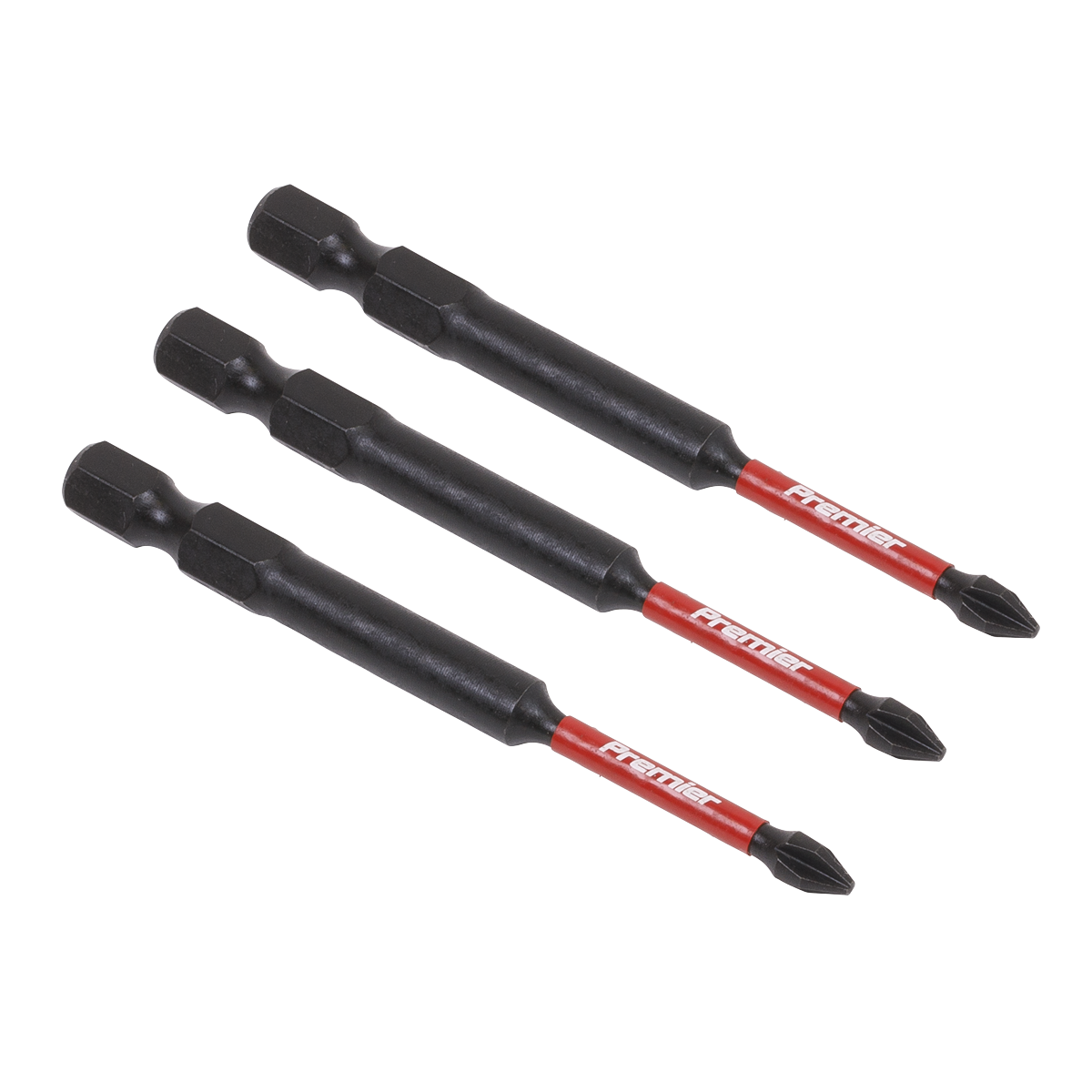 Sealey Phillips #1 Impact Power Tool Bits Forged From S2 Steel 75mm 3 Pcs AK8254