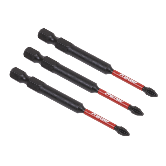 Sealey Phillips #1 Impact Power Tool Bits Forged From S2 Steel 75mm 3 Pcs AK8254