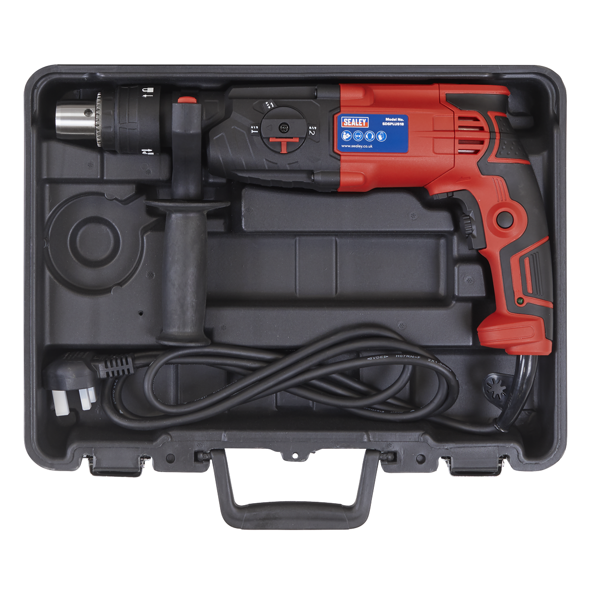 Sealey 230V 18mm 750W SDS Plus Rotary Hammer Drill With Handle SDSPLUS18