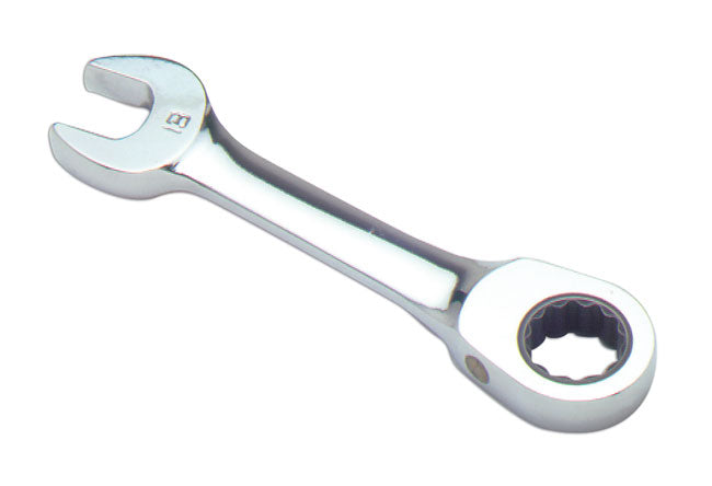 LASER 2992 Ratchet Ring Open-Ended Spanner 9mm Spanner Chrome Vanadium Steel