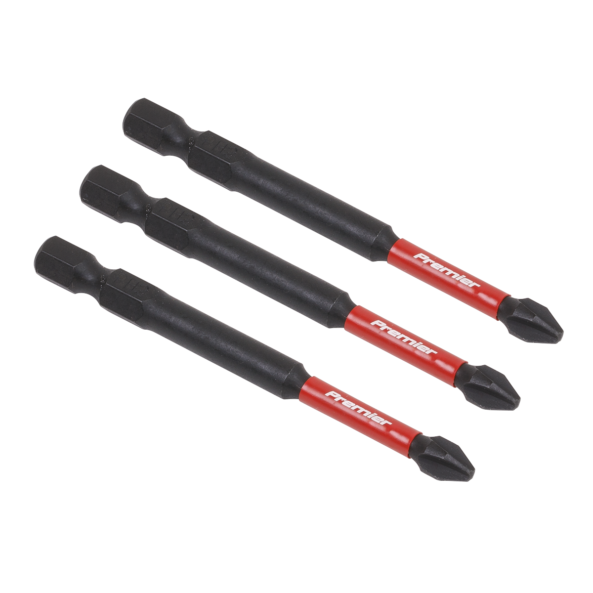 Sealey Phillips #2 Impact Power Tool Bits 75mm 3 Pieces Professional AK8255