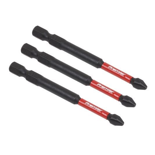 Sealey Phillips #2 Impact Power Tool Bits 75mm 3 Pieces Professional AK8255
