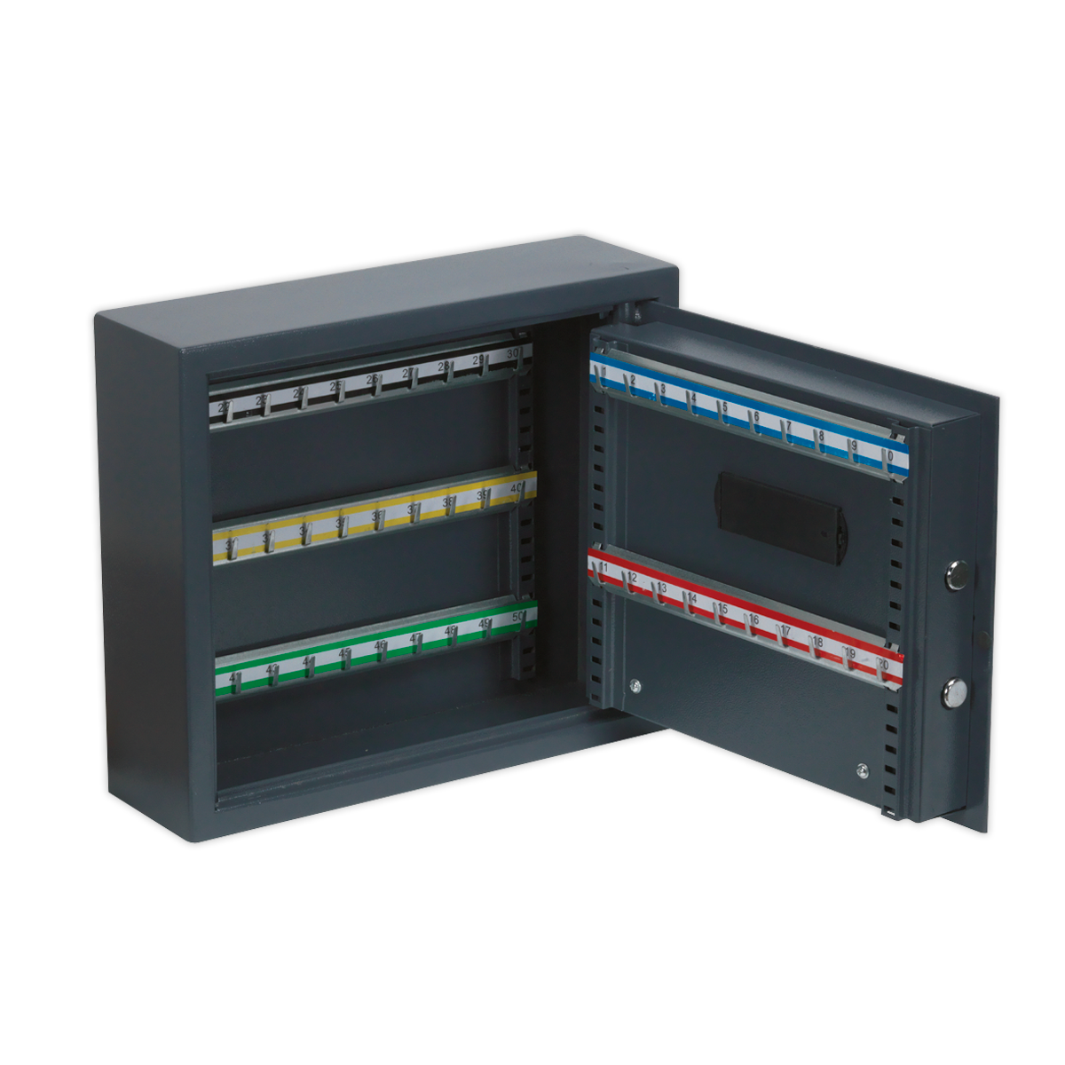 Sealey Electronic Key Cabinet Box With Twin Locking Bolts For 50 Keys SEKC50
