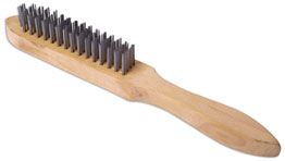 LASER 0226 Wire Brush 4-Row Heavy Duty Handle Tool For Rust Debris Cleaning