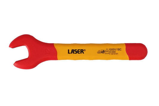 LASER 8722 12 mm VDE Insulated Open End Spanner IEC60900 Chrome Vanadium