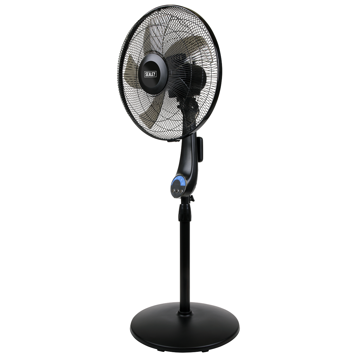 Sealey 16" Quiet High Performance Oscillating Pedestal Fan - Black SFF16Q