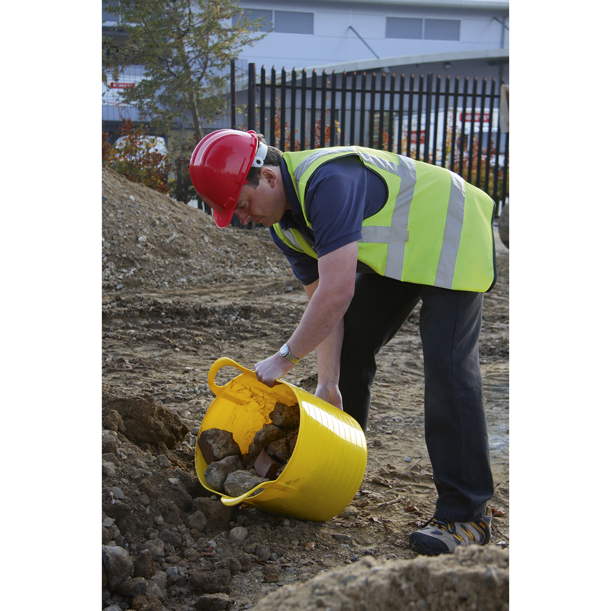 Sealey Heavy Duty 40L Flexi Tub With Strong Carry Handles 40 Litre Yellow SFT40Y