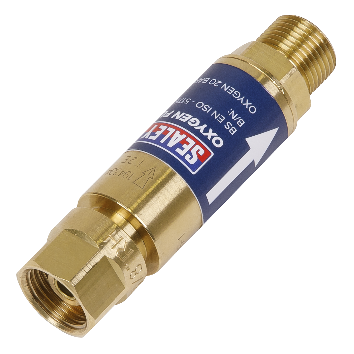 Sealey Flash Back Arrestor Oxygen With Thermal Cut Off Colour Coded SGA3/FBA