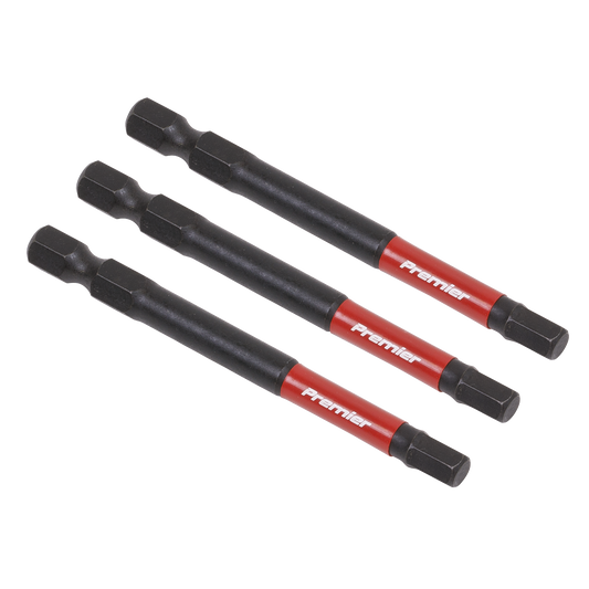 Sealey Hex 5mm Impact Power Tool Bits 75mm 3 Pieces Professional AK8263