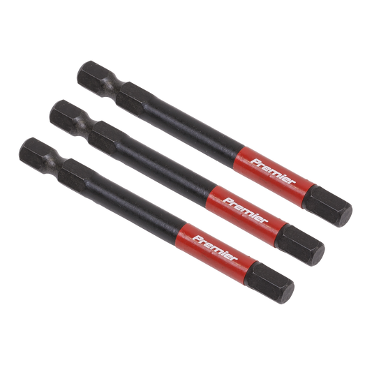 Sealey Hex 6mm Impact Power Tool Bits 75mm 3 Pieces Professional AK8264