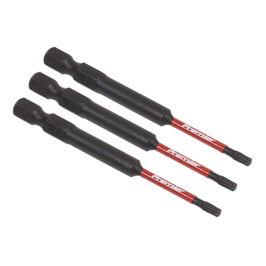 Sealey TRX-Star T10 Impact Power Tool Bits Forged From S2 Steel 75mm 3pc AK8265