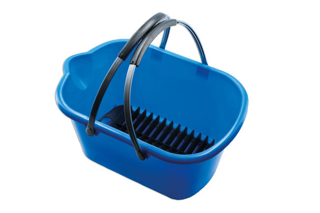 LASER 8737 15L Car Wash Bucket With Dirt Trap Polypropylene Construction