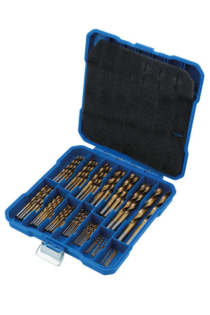 LASER 8750 99-Piece TiN Coated HSS Drill Bit Set 1-10mm in Plastic Storage Case