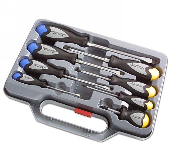 LASER 3041 8Pcs Screwdriver Soft Grip Set Chrome Vanadium Steel Magnetic Tips