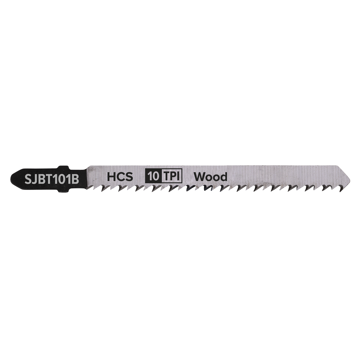 Sealey 100mm 10TPI Hard Wood Jigsaw Blade For Power Tools  - Pack of 5 SJBT101B