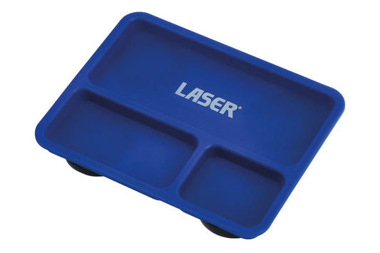 LASER 8753 3 Compartment Magnetic Parts Tray ABS Plastic For Workshop Use
