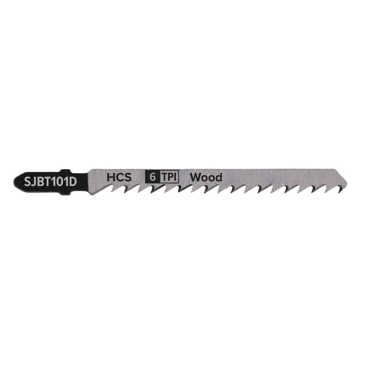 Sealey 100mm 6TPI Hard Wood Jigsaw Blade For Power Tools  - Pack of 5 SJBT101D