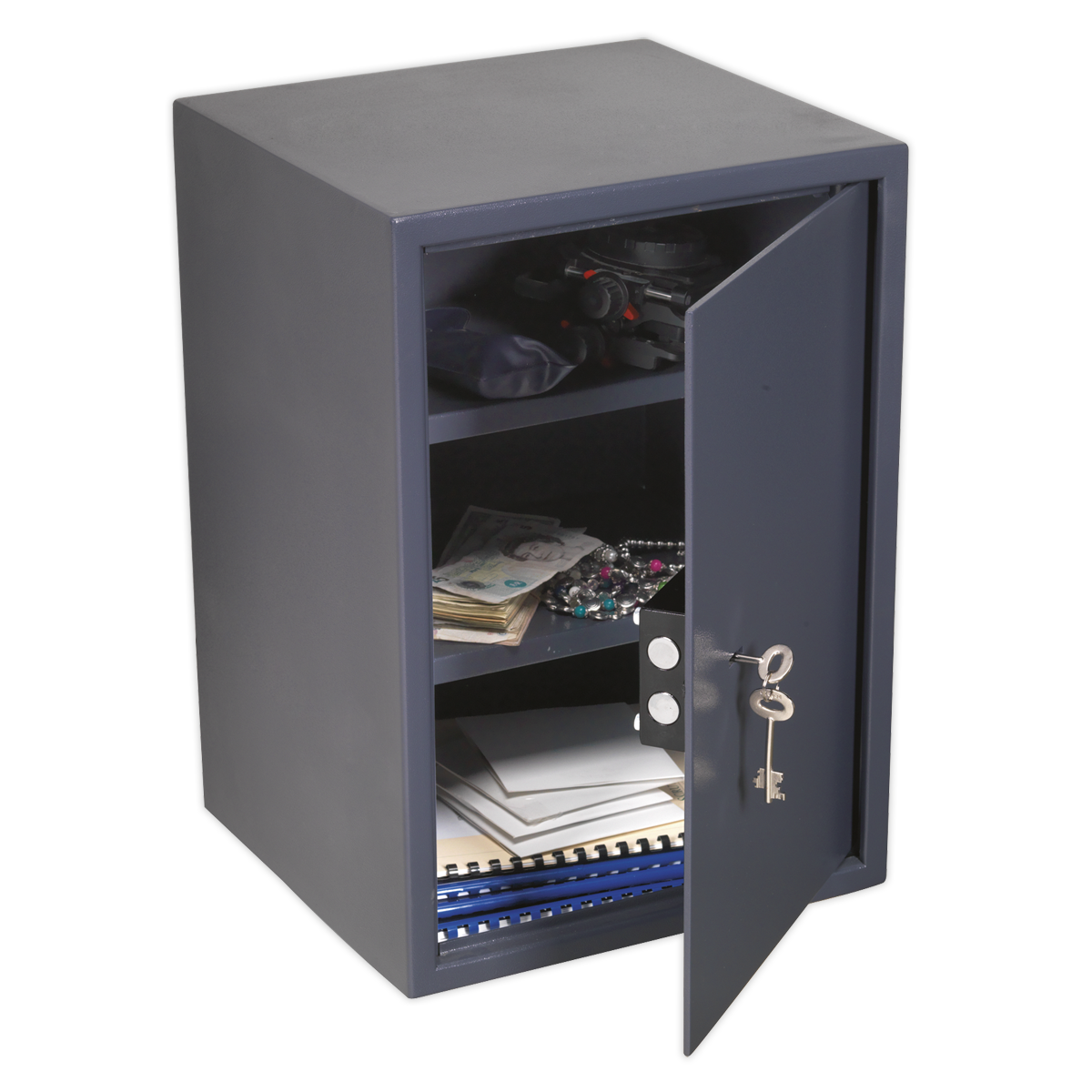 Sealey Key Lock Security Safe 2 Keys 2 Shelves 350mm x 330mm x 500mm SKS04