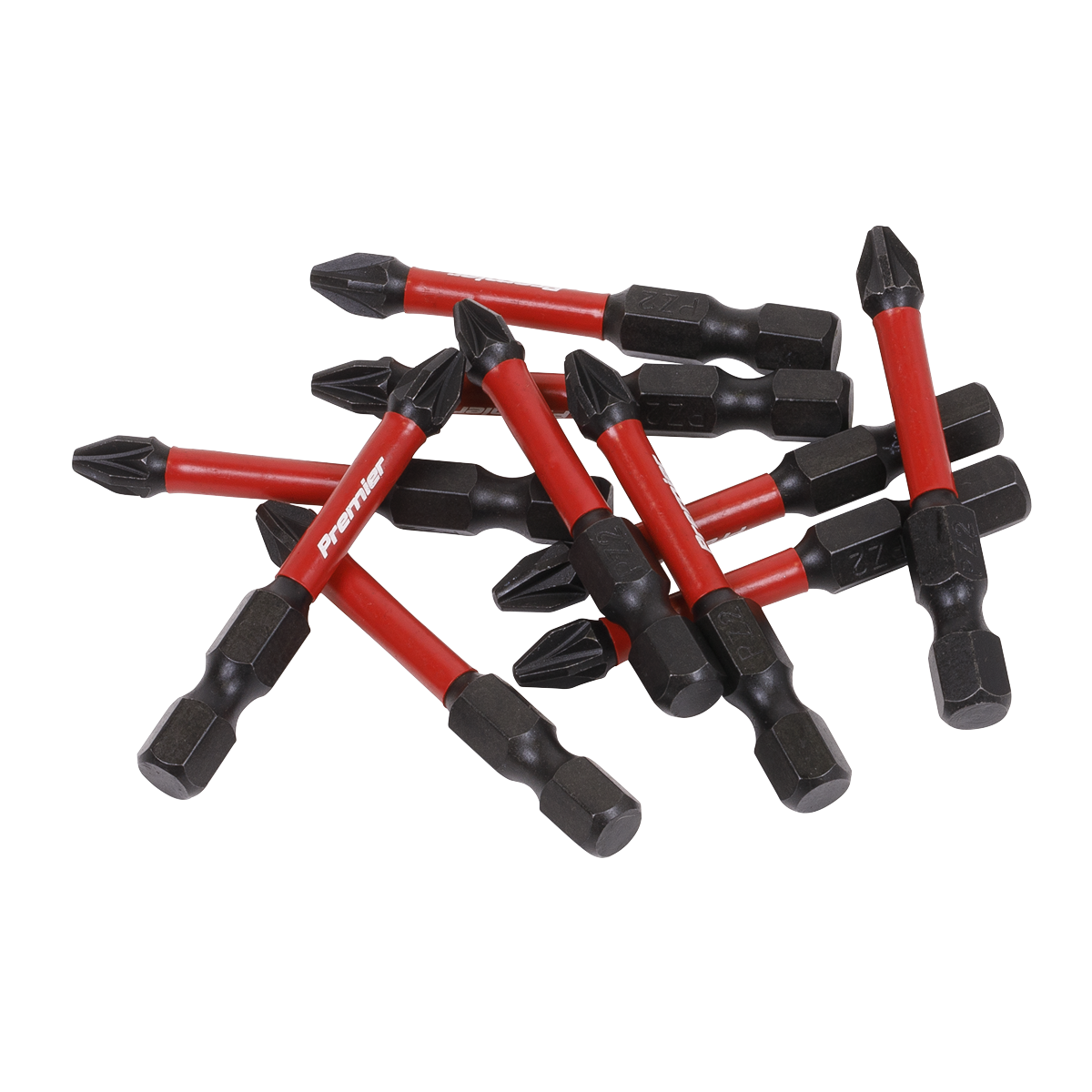 Sealey Pozi #2 Impact Power Tool Bits Forged From S2 Steel 50mm 10 Pieces AK8275