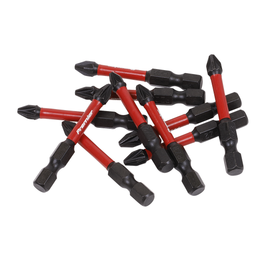 Sealey Pozi #2 Impact Power Tool Bits Forged From S2 Steel 50mm 10 Pieces AK8275